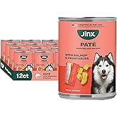 Jinx Premium Wet Dog Food Cans - Salmon Pate - Grain-Free Canned Dog Food Pate & Topper with Real Ingredients & No Fillers - All Life Stages, Breeds & Sizes - 12-Pack, 13 Oz