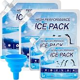 Omoojee Reusable Ice Packs for Cooler, Freezer Ice Packs for Lunch Boxes, Cooler Ice Packs for Camping Gear, Fishing