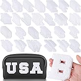 Jutom 156 Pieces Chenille Letter Patches Iron on Bulk Large 3.2 h x 2.4 w College Letters Patches Clothing Embroidered Trimmed Preppy Alphabet for Letterman Jackets Jeans (Full White)