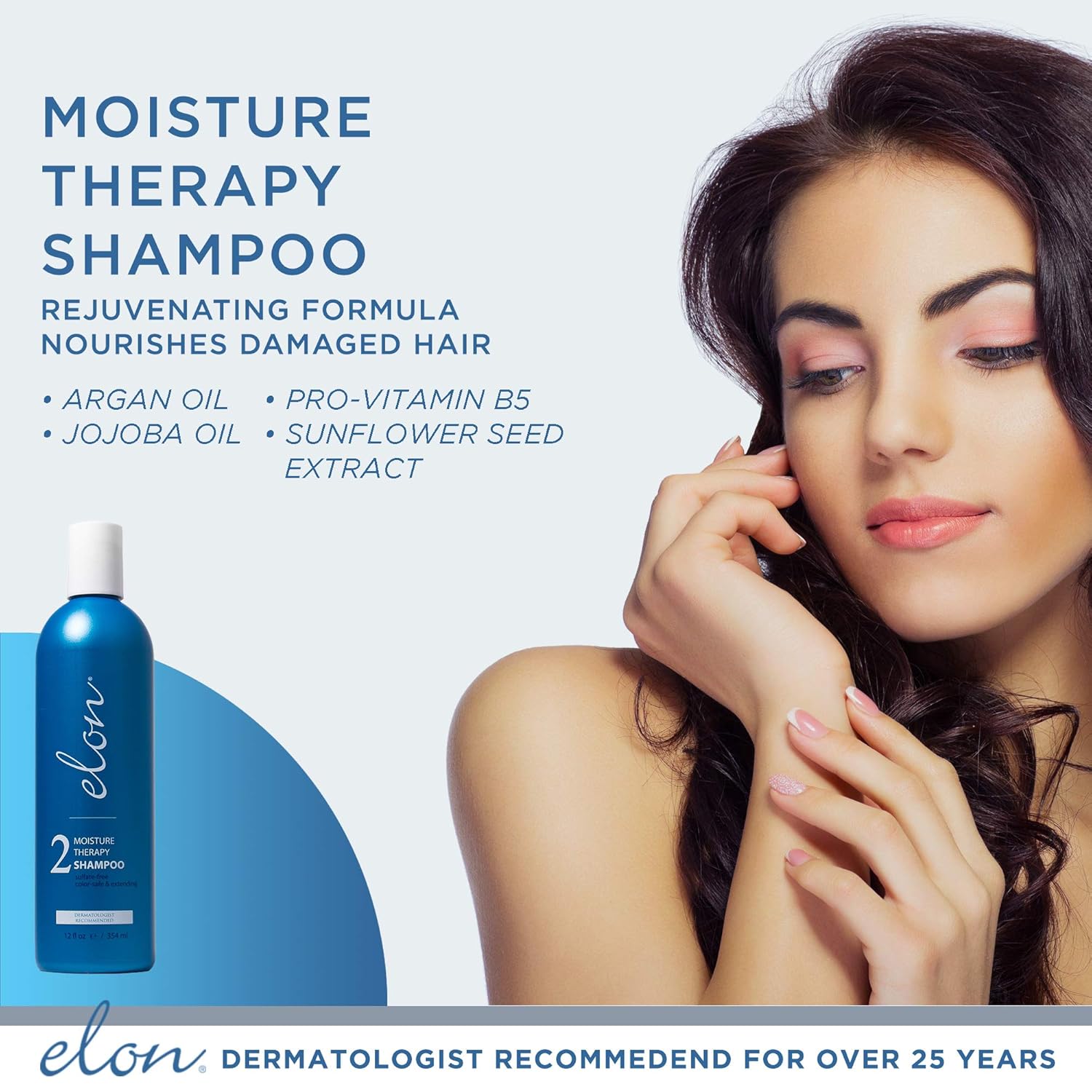 Elon Thinning Hair System - Maintenance | Dermatologist Recommended | Elon Moisture Therapy Shampoo, Elon Moisture Therapy Conditioner, Elon Matrix 5000 Hair Vitamins (60 tablets): Beauty