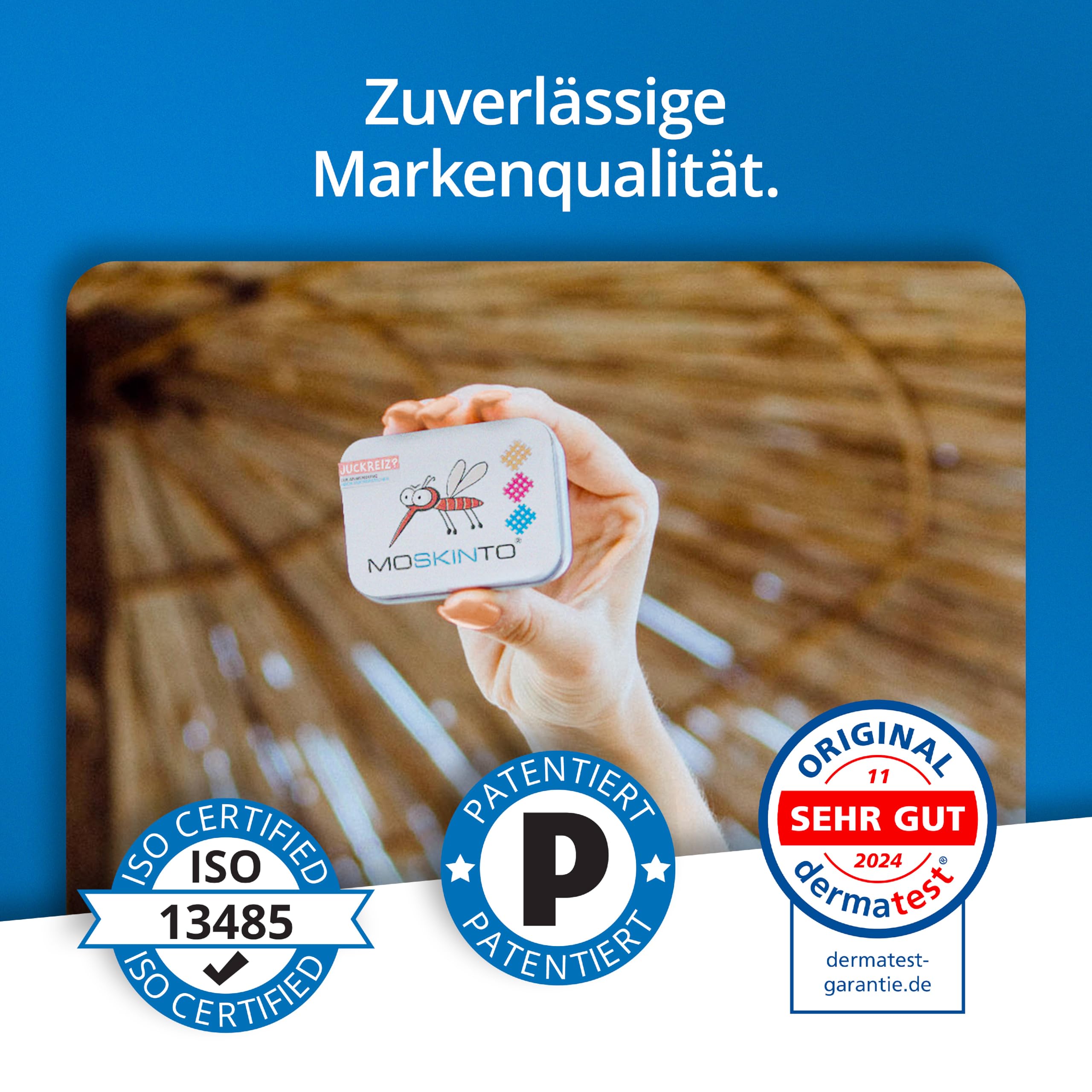 Moskinto Mückenpflaster für Kinder und Erwachsene - zur Anwendung bei Mückenstichen und Insektenstichen - lindert Juckreiz - in verschiedenen Farben - 42 Pflaster 6