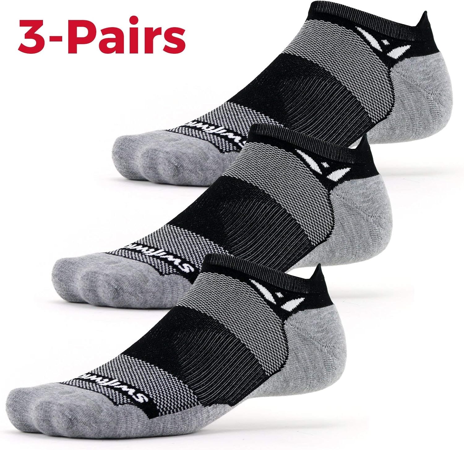 Swiftwick- MAXUS ZERO Tab (3 Pairs) Running & Golf Socks, Maximum Cushion: Clothing