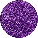 CCOZN 1300 Pieces 4mm Dark Purple Glass Round Seed Loose Beads for Jewelry Making