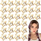Joez Wonderful 30 Pcs Star Hair Clips, 1.18''/3cm Metal Snap Hair Clips, Cute Star Clips Hair Barrettes, Non-Slip Fashion Hair Accessories for Women (Gold)