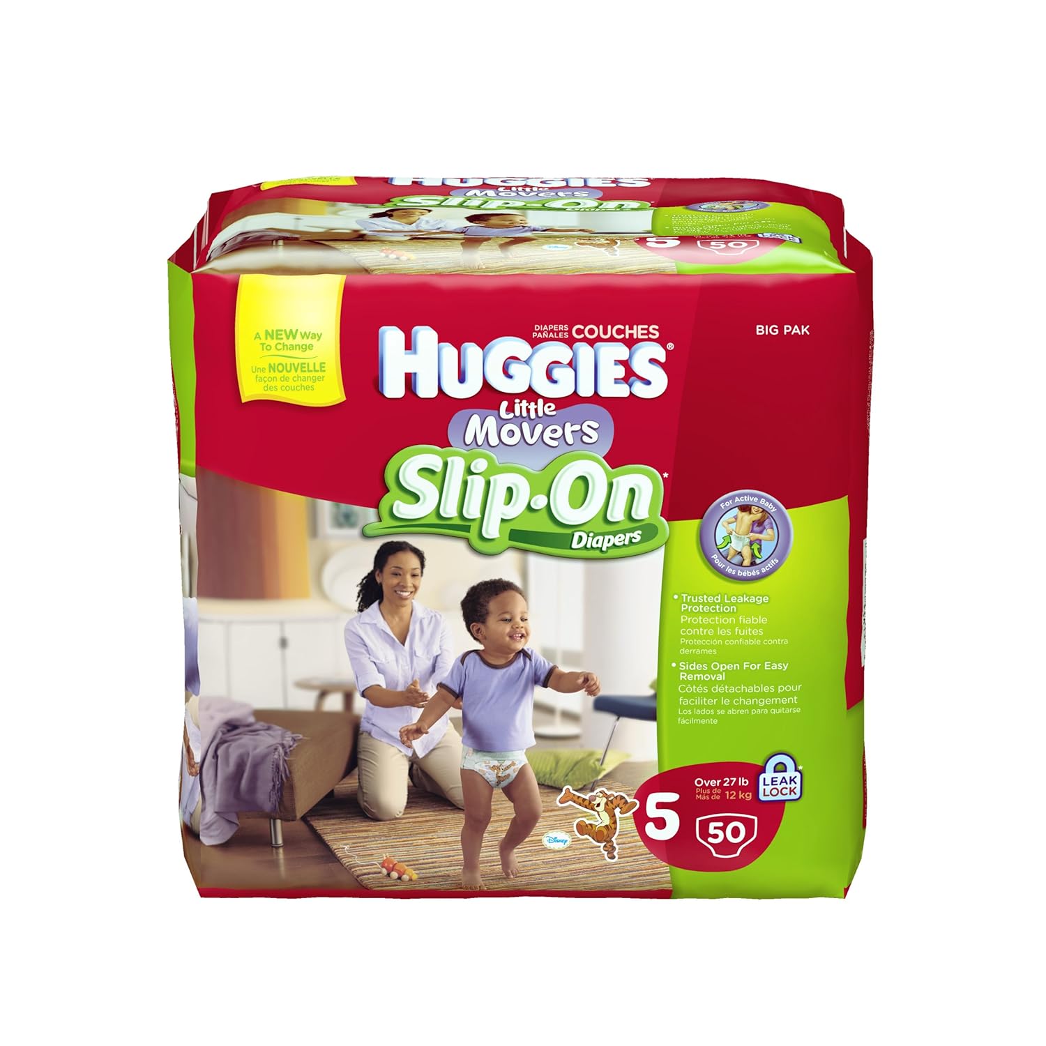 Huggies Little Movers SlipOn Diapers, Step 5, 50 Count (Pack of 2) Health