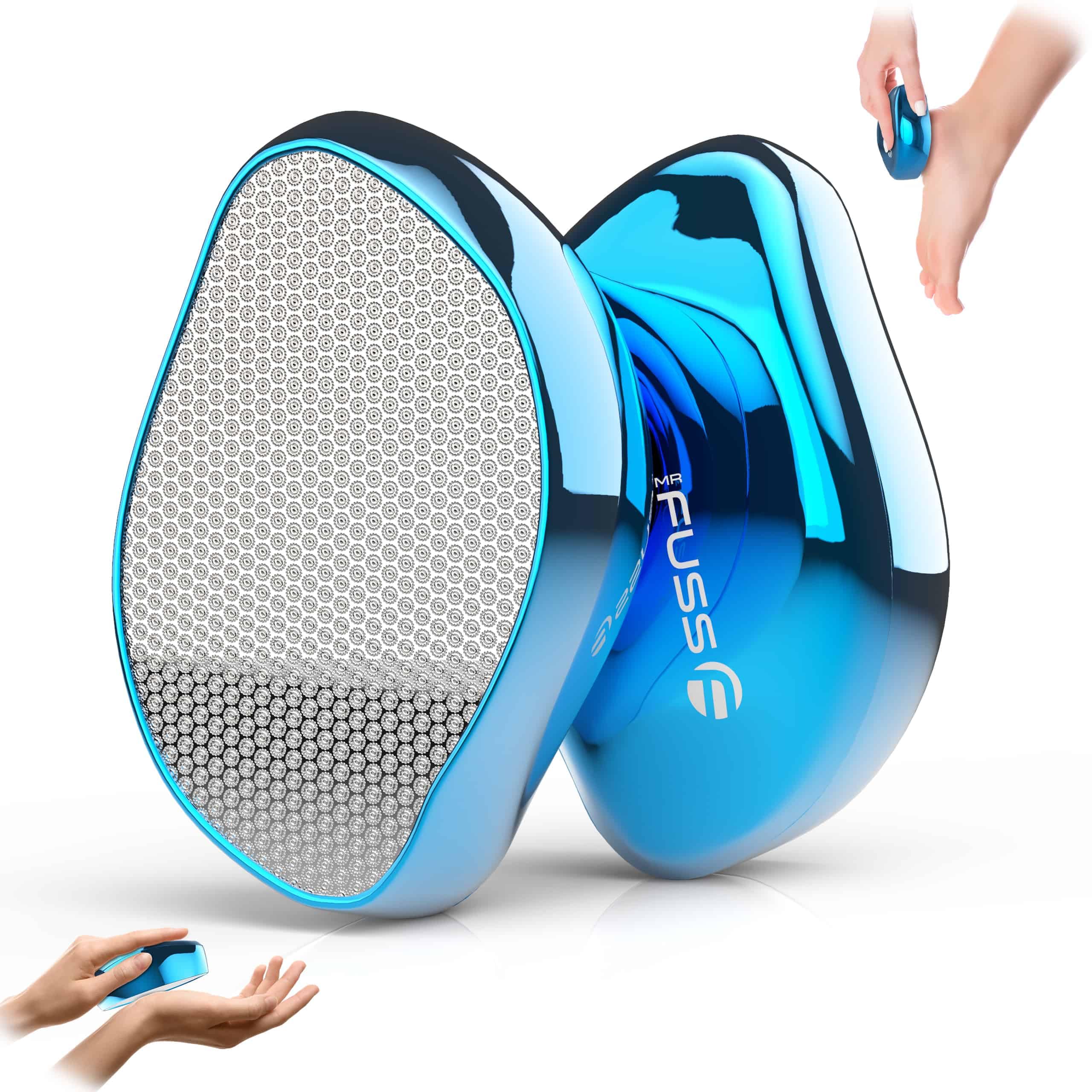 Mr. Fuss Callus Remover Tool - 2-in-1 Nano Glas Foot Scraper, Fast & Safe Callus Removal
