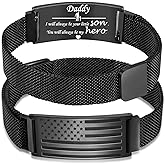 GLEZZA Easter Basket Stuffers-Bracelet for Men/Husband/Uncle/Bonus Dad/New Dad/Papa/Stepdad,American Flag Bracelet Fathers Day Valentines Christmas Jewelry Gifts,Adjustable Size