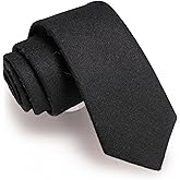JEMYGINS 2.4" Cotton Necktie Solid Mens Cashmere Wool Skinny Tie