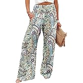 JZC Women's Palazzo Lounge Pants Casual Wide Leg Pants High Waist Flowy Toursers with Pockets