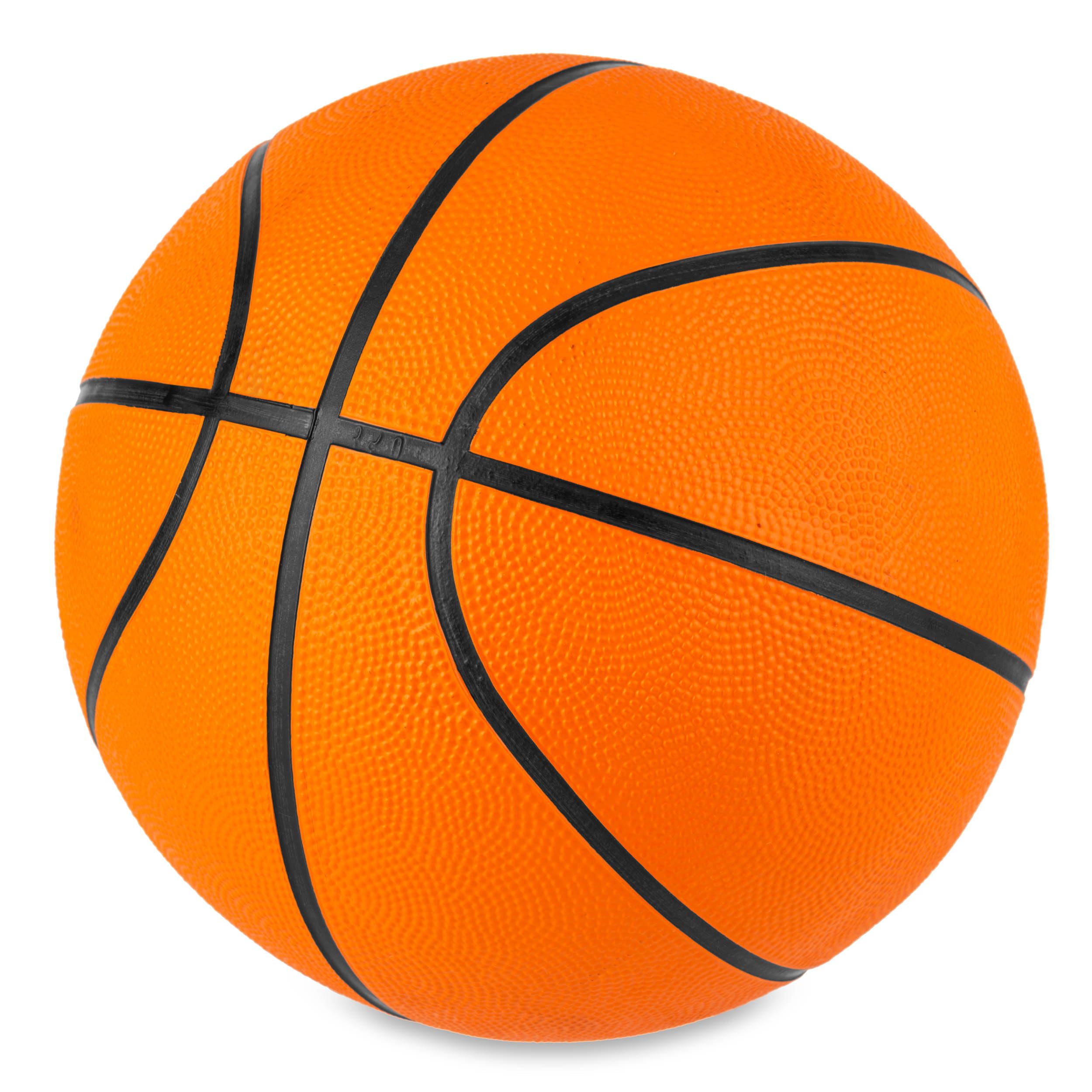 Toyrific Team Basketball Orange Basketball Size 7, Rubber Basketball for Kids and Youth