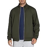 THE GYM PEOPLE Men's Fleece Full Zip Up Sweatshirts Mock Neck Long Sleeves Workout Jacket with Pockets