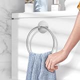 susswiff Brushed Nickel Towel Ring SUS304 Stainless Steel Wall Mounted view 6