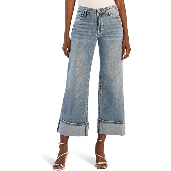 KUT from the Kloth Women's Meg High-Rise Fab Ab Wide Leg Raw