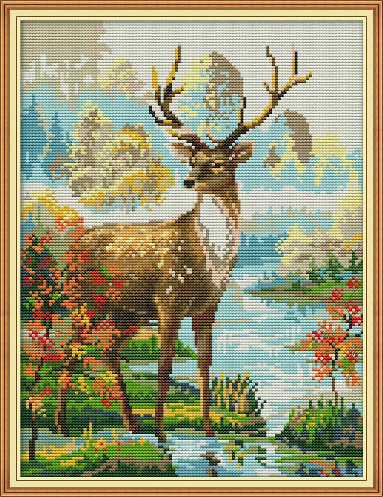 Cross Stitch Kits Pre-Printed Cross Stiching Stamped Cross Stitch Kit 14CT DIY Art Crafts for Beginners Stage