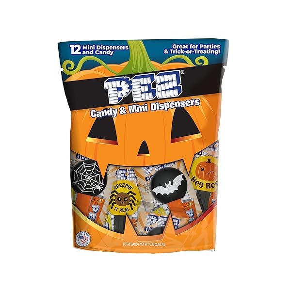 PEZ CANDY MINI HALLOWEEN CANDY DISPENSERS TRICK OR...
