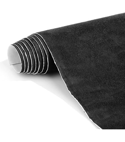 Red Velvet Suede Vinyl Wrap - 24"x53" Self-Adhesive Stretchable Car Furniture Decal With Tool Kit