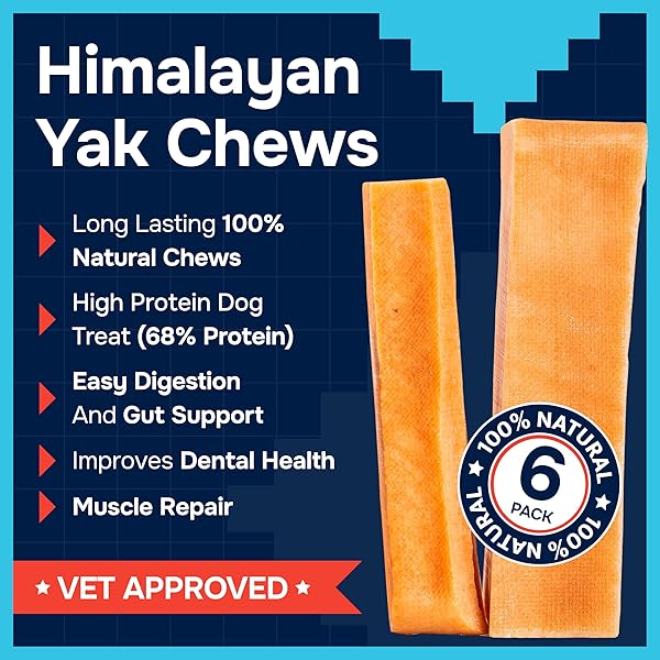100% NATURAL YAK CHEESE HIMALAYAN MADE DOG CHEWS ALL BREEDS – LACTOSE FREE YAK CHEW FOR SMALL MEDIUM & LARGE DOGS – DENTAL CLEANING DOG CHEWS FOR AGGRESSIVE CHEWERS – LONG LASTING ODOR & GLUTEN FREE