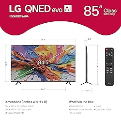 LG 85-Inch Class QNED evo AI QNED92A Series Mini