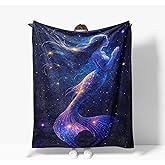 Mermaid Throw Blanket Soft Warm Cozy Mermaids Blankets Fuzzy Plush Fleece Mermaid Blanket Gifts for Couch Bed Sofa Home Decor 40''X50''