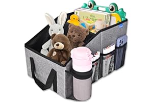 Car Organizer- Car Seat Organizer for Front Seat Back Seat Between Seats, Foldable Car Storage Organizer for Kids Adults with