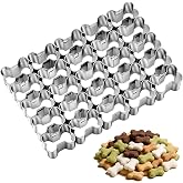 Hottion 1 PCS 25 Cavity Mini Dog Bone Cookie Cutter, Stainless Steel Multi-Grid Bone Shaped Cookie Cutter Biscuit Cutters Molds Baking Molds for DIY Crafts Pet Dog Theme Party Homemade Treats Baking