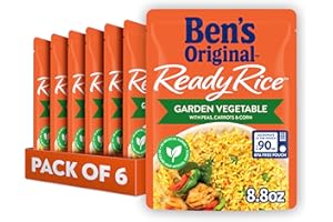 BEN'S ORIGINAL Ready Rice Garden Vegetable Flavored Rice, Easy Dinner Side, 8.8 oz Pouch (Pack of 6)