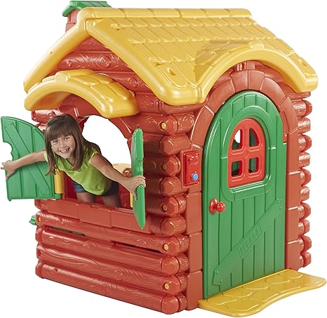 plastic log cabin playhouse