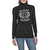 Tommy Hilfiger Womens Long Sleeve Cotton Turtleneck Light Weight Sweater