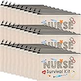 Kajaia 30 Pieces Christmas Nurse Gifts for Women Nurse Pouch for Work Supplies Makeup Bags Nursing Gifts for Women Cosmetic Bag with Zipper Nursing Travel Toiletry Bag Survival Kit(Beige)