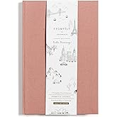 Promptly Journals, A Complete Travel Journal: From Boarding to Exploring (Dusty Rose, Pink, Linen) | Vacation Journal | Travel Memories Journal | Road Trip Essentials