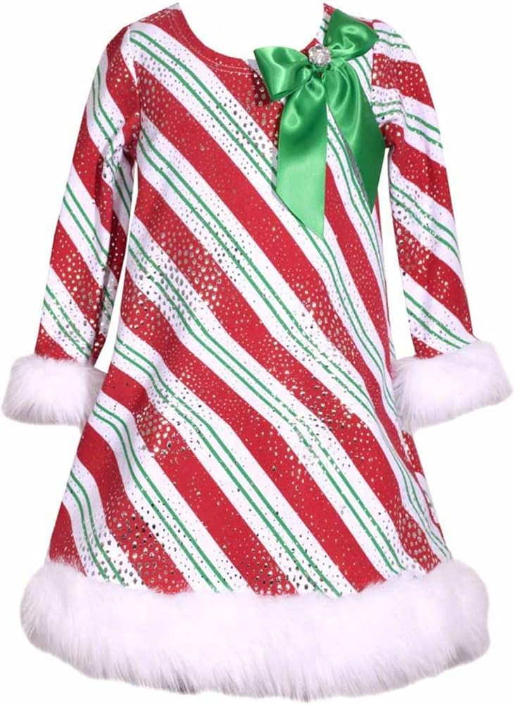 bonnie jean striped santa dress