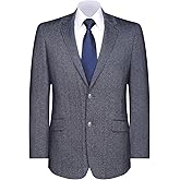 Men's Blazer Classic Fit Sport Coat 2 Button Notch Lapel Business Knit Suits Jacket