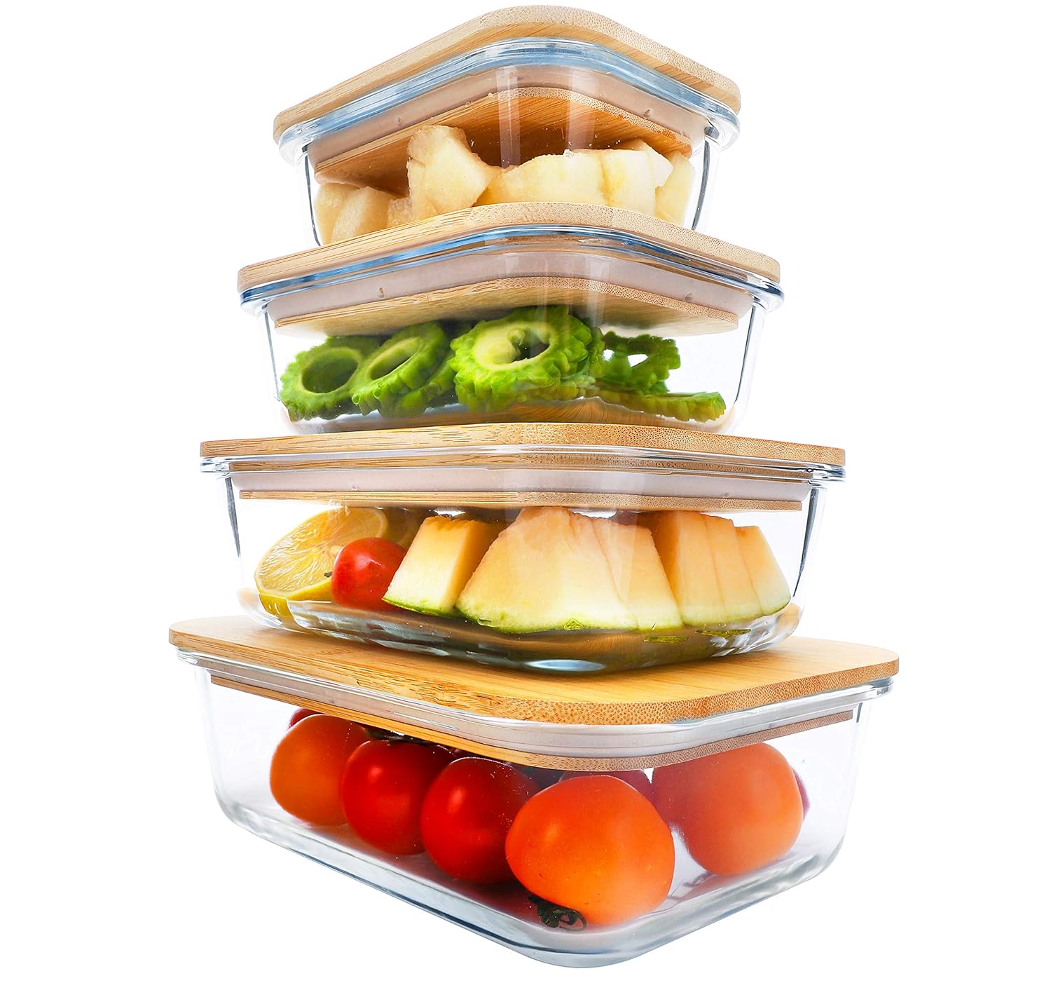BlueHills Vidrio de recipientes de preparación de comidas ...