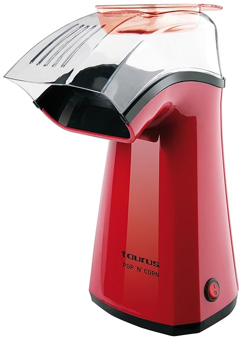 Taurus PopNCorn Máquina para hacer palomitas, 1100 W, Rojo