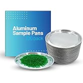 Aluminum Sample Pans for Moisture Analyzer, 90mm Weighing Dish, 100 Pack | Disposable Round Lab Trays, Weight Scale Tray, Laboratory Balance Plate, Tester Supplies, Small Metal Foil Tins, Weigh Boat