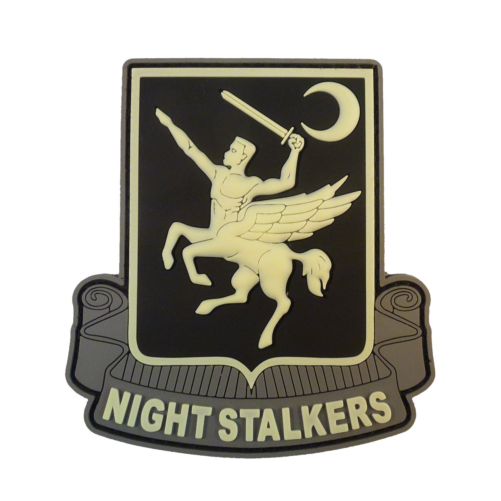 Glow Dark GITD 160th SOAR Night Stalkers Airborne Regiment Operation Red Wings PVC Rubber 3D Fastener