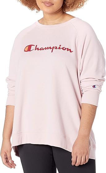 womens pink champion crewneck