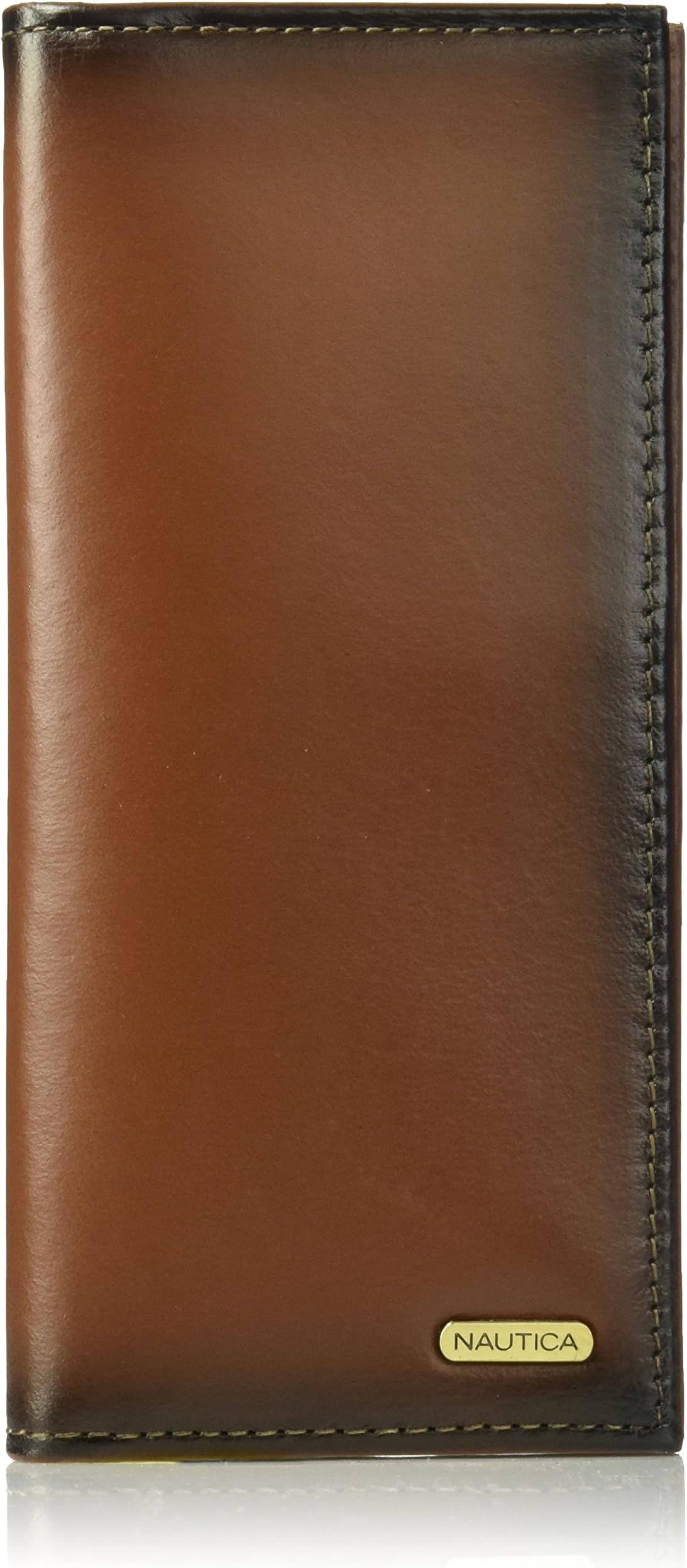 Nautica Men's Leather Secretary Checkbook Wallet Organizer