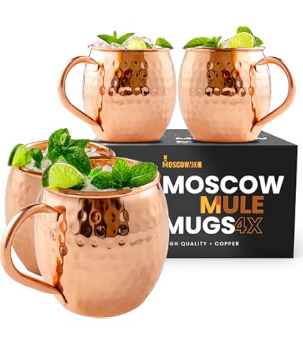 Amazon.com: Silver One intl MG-2PK Moscow Mule Mug (Pack of 2), 20