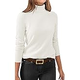 ANRABESS Womens Turtleneck Long Sleeve Sweater Tops Casual Soft Knit Fit Lightweight Basic Pullover 2025 Fall Work Outfits