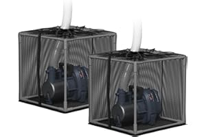 Awvlvwa Pond Pump Filter Bag – Mesh Anti-Clogging Cube Barrier Box with Adjustable Straps, Large Pump Barrier Bag Box Basket for Outdoor Water Ponds Filters (10" x 2 Pack)