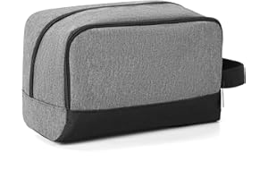 Elviros Travel Toiletry Bag for Men Hanging Dopp Kit Shaving Bag Toiletries Organizer Small Toiletry Bag for Traveling (Denim Grey)