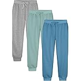 Resinta Girls Fleece Lined Sweatpants Youth Jogger Athletic Pants Kids Pull-On Pants with Pockets and Drawstring