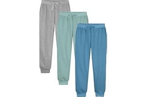 Resinta Girls Fleece Lined Sweatpants Youth Jogger Athletic Pants Kids Pull-On Pants with Pockets and Drawstring