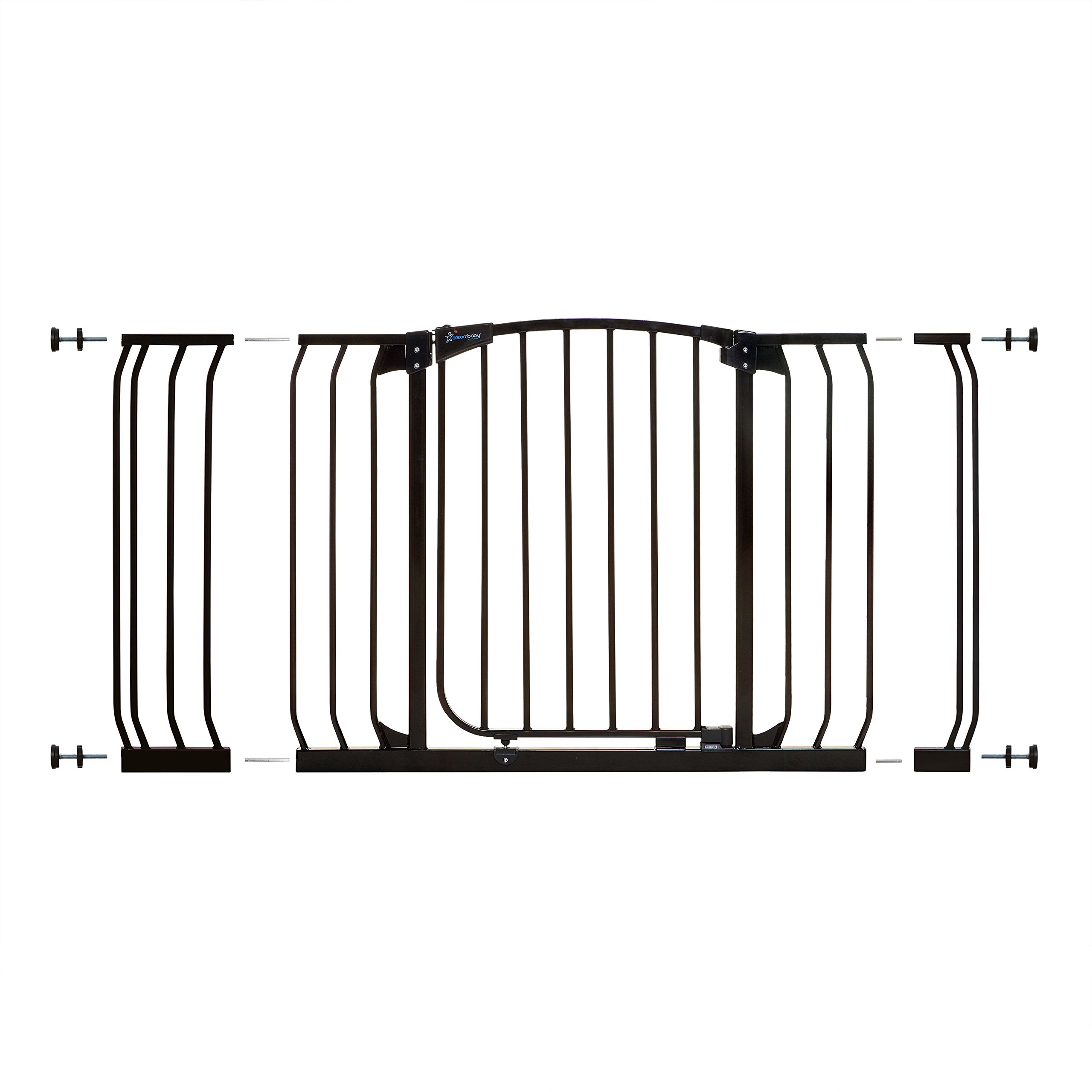 Gates Dogs 152.6cm Bettacare Extra Wide Hallway Pet Gate Black 146.6cm