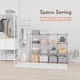 HOMIDEC Cube Bookcase 12-Cube Storage Unit Bookshelf Organizer White view 4