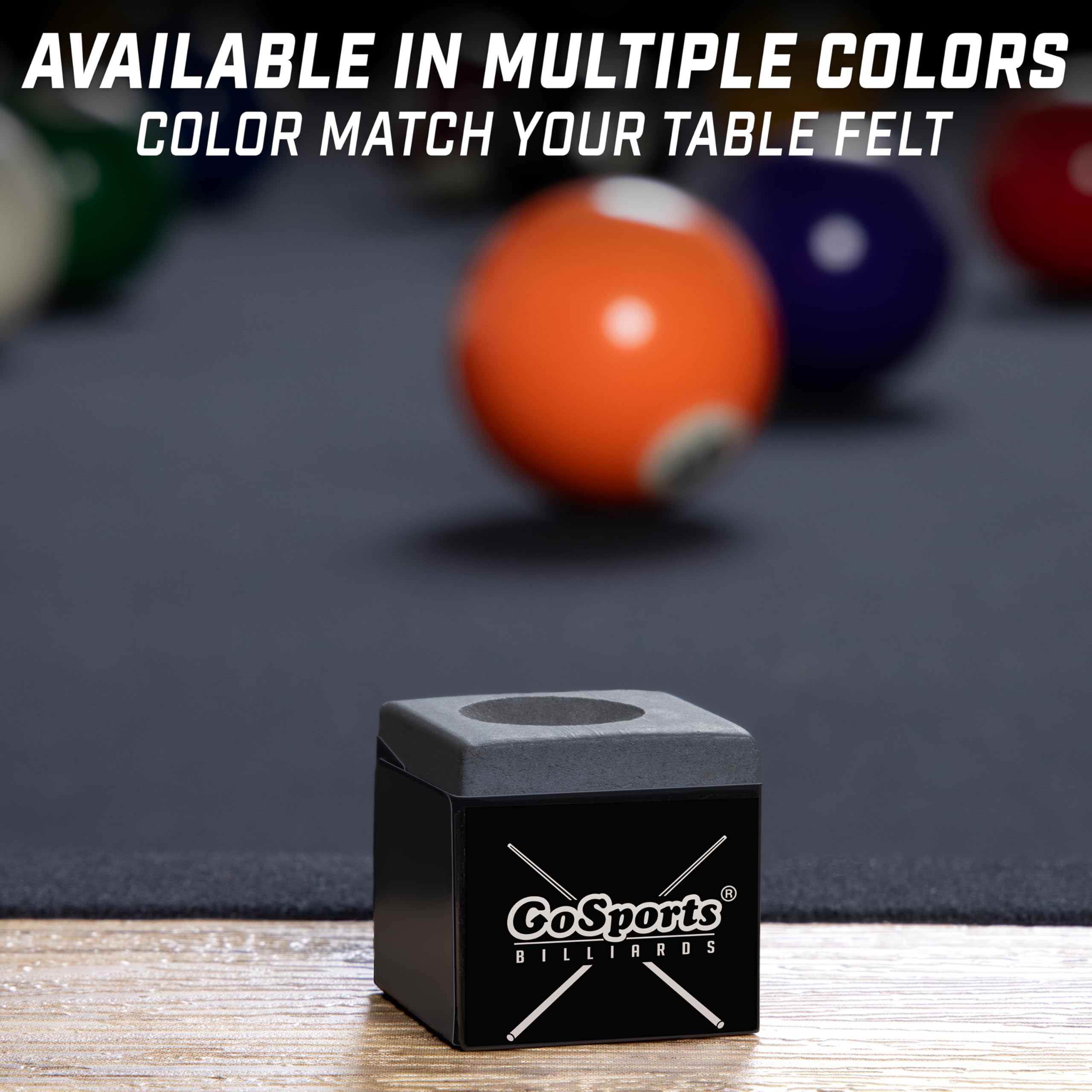 GoSports Premium Pool Cue Chalk Cube 12 Pack - Black, Blue, Red, or Green - Billiards Pool Stick Chalk