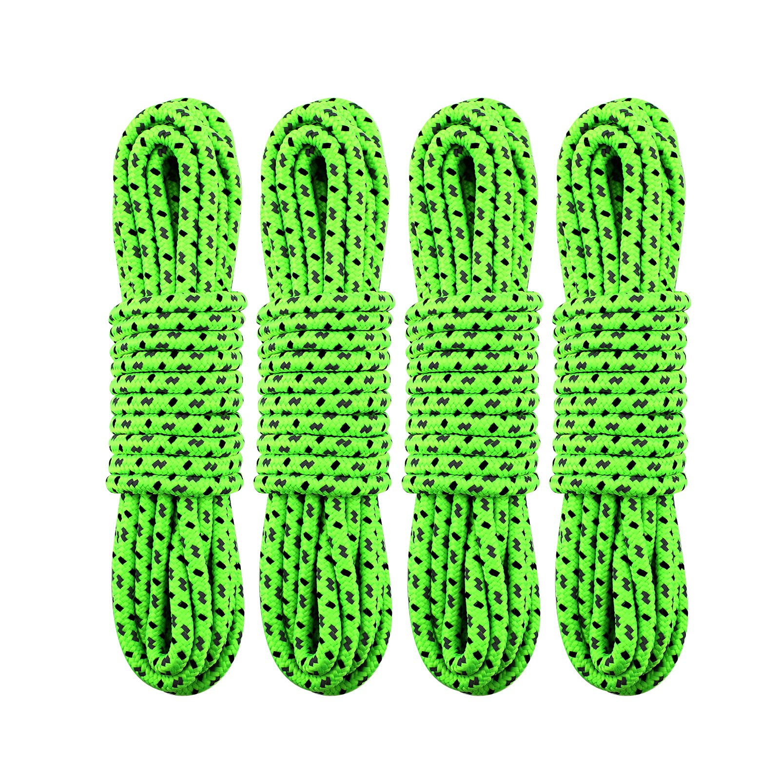 LUTER 4 Pcs 5m Tent Rope, Reflective Guyline Cord Paracord Nylon Parachute Cords for Camping (2.5mm)