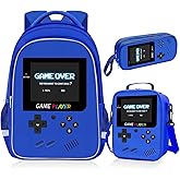 TILYTADLY School Backpack For Boys - Gamer Boys Backpack For Kids Children Teens Elementary Middle School - Ages 6-18,17″