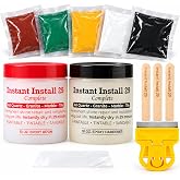 Epox-Sci Instant Install 29 Granite Epoxy Repair Kit, 20 oz, With Tint | Two-Part Stone Repair Epoxy, Five Tint Colors, Mixing Sticks, Razor, &amp; Shaping Strip, For Granite, Marble, Quartz, &amp; Tile